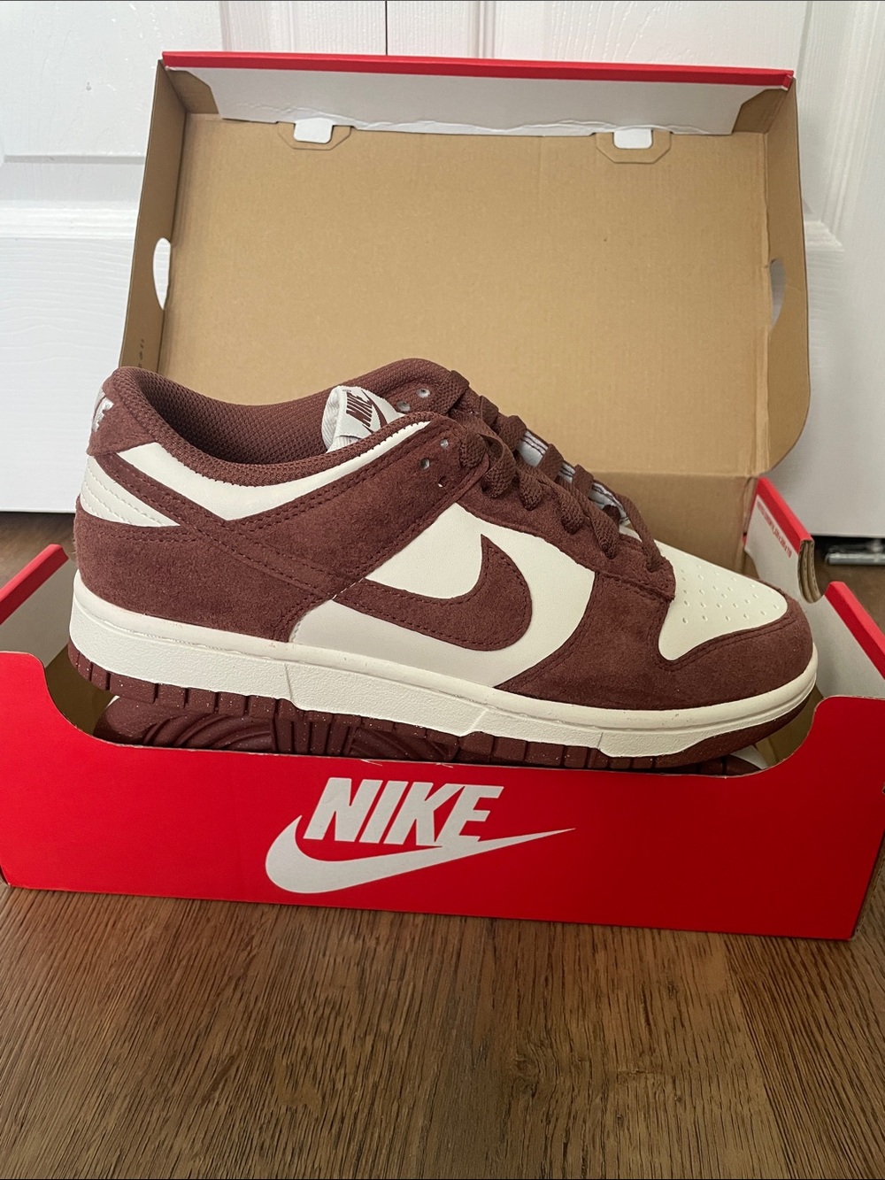 NIB Nike Dunk lows phantom/red sepia size women’s 7.5.